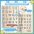 Set: 5-Pack 3-8, Large Handwriting Magic Grooved Practice Copybook with Wooden Alphabet Tracing Board, Reusable Letter