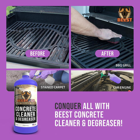 12 32 BEEST Concrete Cleaner - Color May Vary - Makes Gallons Pressure Washer Soap, Degreaser Cleaner Heavy Duty