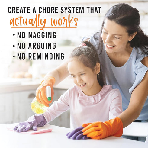 Magnetic Chore Chart for Kids, Good Behavior Chart at Home, Dry Erase Daily Weekly Responsibility List