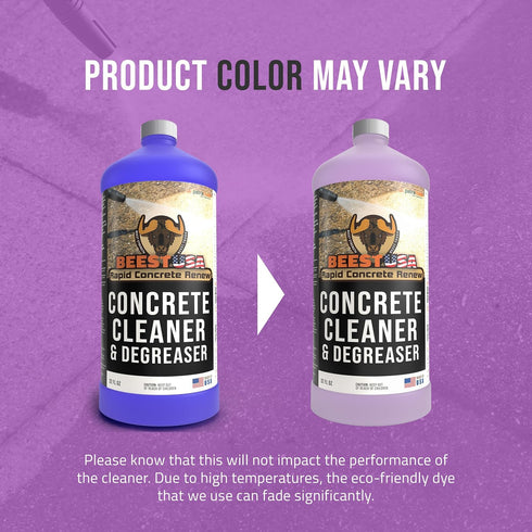 12 32 BEEST Concrete Cleaner - Color May Vary - Makes Gallons Pressure Washer Soap, Degreaser Cleaner Heavy Duty