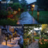 12 Pack Dazzle Bright Solar Pathway Lights Outdoor, LED Warm White Waterproof Solar Powered Landscape Lights
