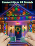 25FT 25 G40 Bulbs, SUNSGNE LED Colored Christmas Lights with LED Shatterproof Frosted Multicolor Globe Waterproof