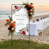 50/68 4 Garvee Wedding Welcome Sign Stand, in Adjustable Metal Wedding Sigh Holder with Faux Leather Straps, Hanging