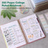 Spiral Notebook, 5 Subject College Ruled with Dividers, 250 Page Leather Journal for Work School, Large B5 Green