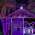 weillsnow 164FT 500 8 164FT) LED Purple Christmas Lights, Modes Waterproof Plug in String Lights for Halloween