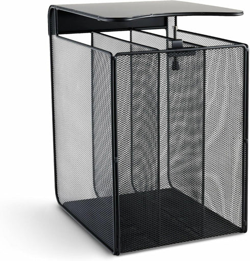 Safco Onyx Hanging Desktop Organizer with 3 Vertical Trays for Under-Desk Storage