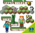 Eureka Minecraft Building A Great Year Classroom Bulletin Board Set for Teachers, 33 Pieces by Eureka