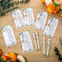 Affrolling 100 Sets Wedding Favors for Guests Bulk Retractable Ballpoint Pen Thank You Cards with Hemp Rope Bridal