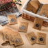 Fumete Baby Shower Party Favor Baby in Bloom Packet Kraft Bags with Window Envelopes, Resealable Organizer Storage Bag