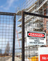 NMC D490RB OSHA Sign, "DANGER - CONSTRUCTION AREA DO NOT ENTER", Rigid Plastic, Red/Black on White