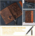 Vintage DND Journal 3D Embossed Leather Notebook with Ballpoint Pen, Handmade A5 Travel Journal, Red Copper