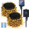woohaha 2 Pack Solar Outdoor String Lights,Total 144ft 400 LED Solar Christmas
