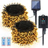 woohaha 2 Pack Solar Outdoor String Lights,Total 144ft 400 LED Solar Christmas
