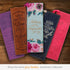 Christian Art Gifts Vegan Leather Scripture Bookmark - Inspirational Bible Verse, Mint Green Floral Design