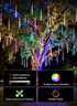 8Tube 128LED 11.48ft Smart Meteor Shower Rain Lights, Color Changing Icicle Christmas Lights Outdoor Outside, APP