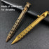 Bolt Action Solid Brass EDC Pen Six-edge Tactical Metal Pen with Refills and Clip for Business, Christmas, Birthday