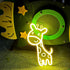 HOUJAUMAI 5V Giraffe Gifts for Kids Bedroom Night Light with Baby Smart Giraffe Lamp Cool Room Decor Bedside Lamp Boys