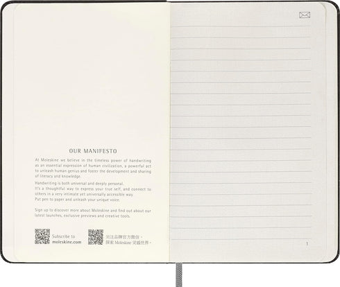 Moleskine Smart Notebook – Pocket, Ruled, Black, Hard Cover, 3.5 x 5.5