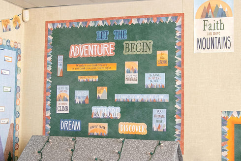 Teacher Created Resources Moving Mountains Let The Adventure Begin Mini Bulletin Board by Teacher Created Resources