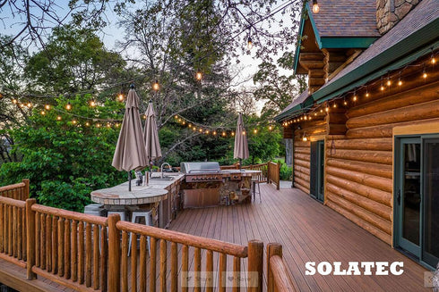 Solatec 48FT 15 Commercial 2W S14 2W LED String Lights, Shatterproof Hanging Sockets Grade Waterproof Outdoor String