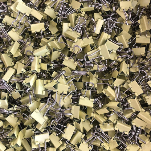 Mini Binder Clips, 5/8" / 0.6 inches / 15 mm, 40 PCS, a Little Bit Scratch Paper Clips (Yellow)