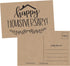 Hadley Designs 25 Kraft Happy Home Anniversary Realtor Cards, Blank Greeting House Postcards, Bulk Thank You Notes