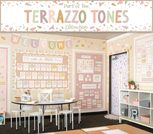 Teacher Created Resources Terrazzo Tones Mini Bulletin Board for Classroom Jobs (TCR7209)
