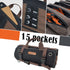 15-Pockets 15L WELKINLAND Heavy-Duty Waxed Canvas Tool roll, Tool Wrap Roll, Tool Up Roll Bags, Tool Bag Roll, Tool