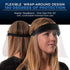 (Pack 4) Salon World Safety Black Face Shields - Ultra Clear Protective Full Face Shields to Protect Eyes, Nose