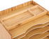 SONGMICS Bamboo File Organizer Paper Sorter with 5 Adjustable Shelves, Top Storage Compartments, Natural UOFS44Y