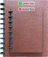 Discbound Notebook - Letter Size Faux Leather Cover, 120 gsm Heavyweight Paper, 40 Margin Sheets, 5 Tabs
