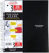 Five Star Spiral Notebooks, 3 Subject, Wide Ruled, 150 Sheets, 10-1/2" x 8", 2 Pack, Black, Blue