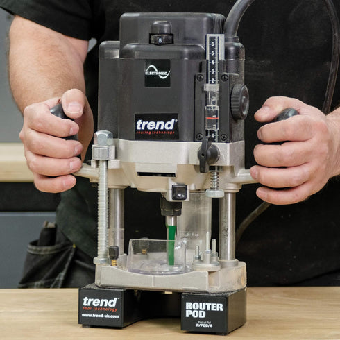 Trend U-Shaped Router Pod Stand for Workbench Safety and Storage, R/POD/A