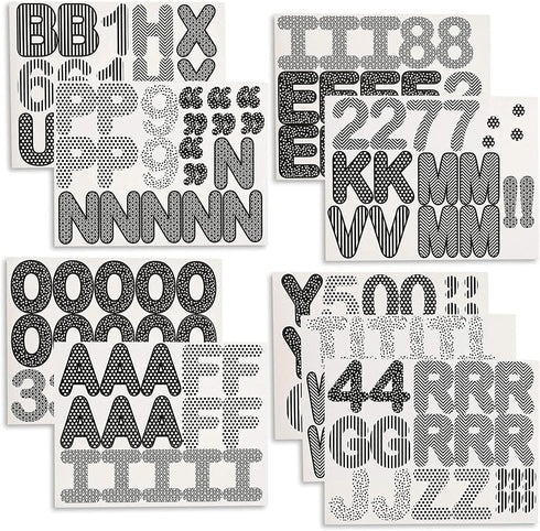Juvale 144 Count Bulletin Board Alphabet Letters and Numbers