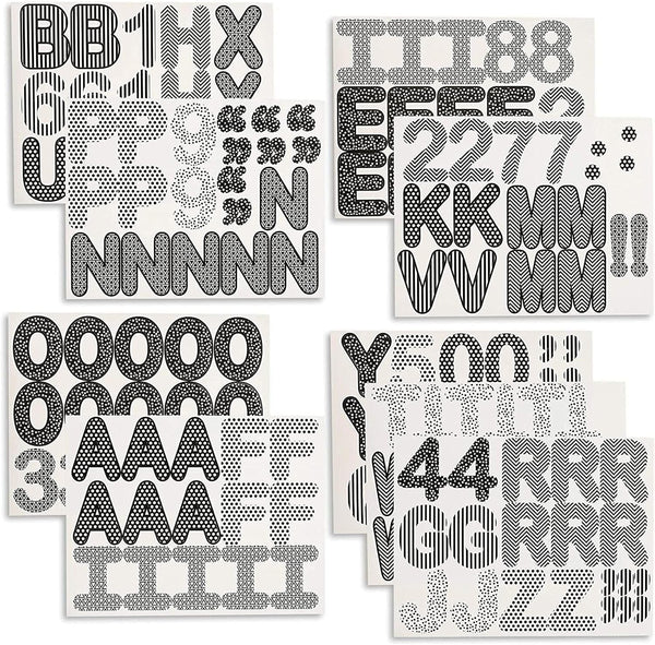 Juvale 144 Count Bulletin Board Alphabet Letters and Numbers