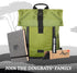 Wildlife Grid Reporter A6 Notebook - PU Leather Hardcover Pocket Journal with Elastic Closure