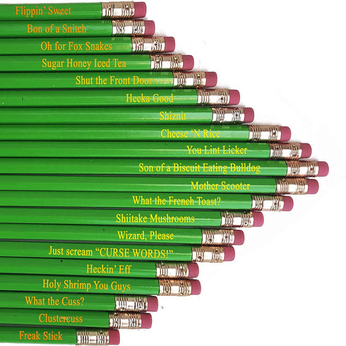 Offensive Profanity Funny Curse Pencils, Naughty Words, Offensive Pencils