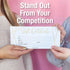 Hadley Designs 25 Gold Geo Blank Gift Certificates for Small Business, Elegant Paper Voucher for DIY Coupon Cards, 4x9"