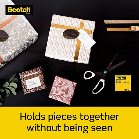 Scotch Double Sided Tape, 0.50 in. x 900 in., 1 Dispenser & 6 Refill Rolls/Pack