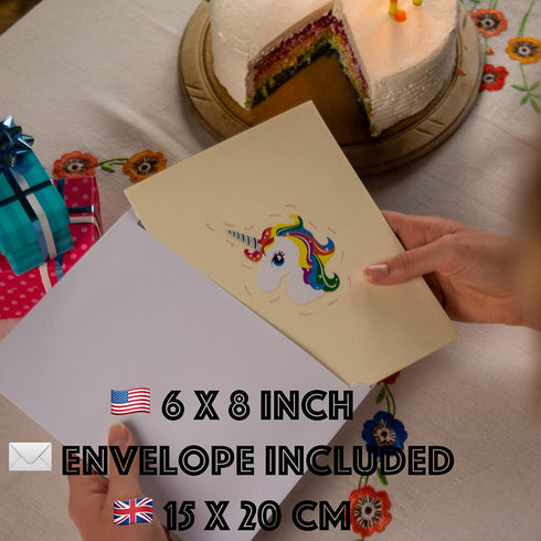 Unicorn Pop Up Birthday Card by DEVINE Popup Cards | 3D Card for Kids Mom Daughter Sister Granddaughter | Happy
