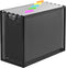 Hanging File Organizer, Letter-Size File Holder Filing Box with 5 Hanging Folders, Metal Mesh Desk File Folder Storage