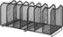 Simple Trending Mesh Desktop File Sorter Organizer, 7-Section Bookshelf For Desk Home Office , Black