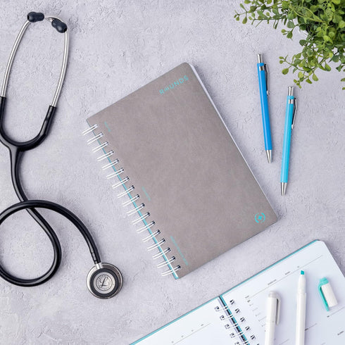H&P Notebook Medical History and Physical Notebook 110 Templates Minimalist Leather Cover by Generic