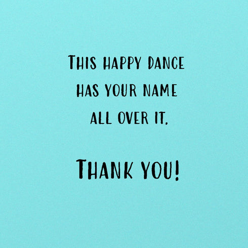 Funny Thank You Card - Happy Dance