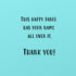 Funny Thank You Card - Happy Dance