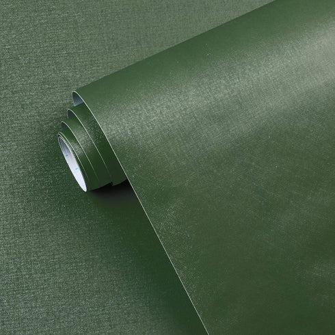 Yasinet 17.7" x197" Dark Green Wallpaper: Green Peel and Stick Contact Paper for Waterproof Self-Adhesive Removable Wall