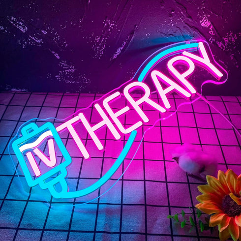 Gippro Decor,Dimmable Gifts(15.7 7in) IV Therapy Neon Signs for Wall Nurse Medical Spa Salon Neon Sign,USB Neon Light