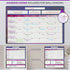 White Board Calendar Dry Erase, Magnetic Planner for Fridge & Wall - 10.5" x 16.5" with 5 Markers & 6 Adhesive Hooks
