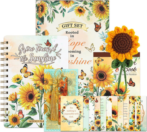 Sunflower Planner Gift Set for Women - 1 Sticker Book of 600+