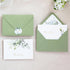 50 PACK 4x6 PONATIA Gold Foil Thank You Cards With Sage Green Envelopes, Floral Printing Greeting Cards With Adhesive
